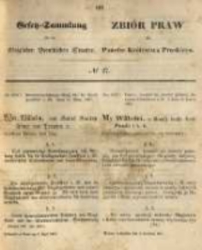 Gesetz-Sammlung f&uuml;r die K&ouml;niglichen Preussischen Staaten. 1867.04.09 No27
