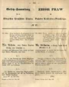 Gesetz-Sammlung f&uuml;r die K&ouml;niglichen Preussischen Staaten. 1867.05.06 No37