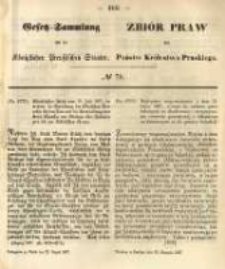 Gesetz-Sammlung f&uuml;r die K&ouml;niglichen Preussischen Staaten. 1867.08.22 No79
