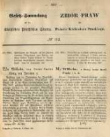 Gesetz-Sammlung f&uuml;r die K&ouml;niglichen Preussischen Staaten. 1867.10.16 No112