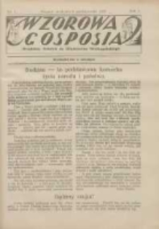 Wzorowa Gosposia: bezpłatny dodatek do "Włościanina Wielkopolskiego" 1929.10.06 R.1 Nr1