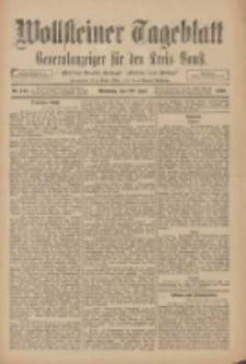Wollsteiner Tageblatt: Generalanzeiger f&uuml;r den Kreis Bomst: mit der Gratis-Beilage: "Bl&auml;tter und Bl&uuml;ten" 1910.06.22 Nr143