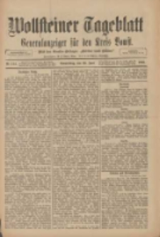Wollsteiner Tageblatt: Generalanzeiger f&uuml;r den Kreis Bomst: mit der Gratis-Beilage: "Bl&auml;tter und Bl&uuml;ten" 1910.06.23 Nr144