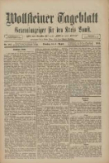Wollsteiner Tageblatt: Generalanzeiger f&uuml;r den Kreis Bomst: mit der Gratis-Beilage: "Bl&auml;tter und Bl&uuml;ten" 1910.08.07 Nr183