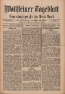 Wollsteiner Tageblatt: Generalanzeiger f&uuml;r den Kreis Bomst: mit der Gratis-Beilage: "Bl&auml;tter und Bl&uuml;ten" 1910.08.23 Nr196