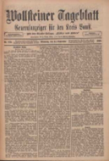 Wollsteiner Tageblatt: Generalanzeiger für den Kreis Bomst: mit der Gratis-Beilage: "Blätter und Blüten" 1910.09.14 Nr215