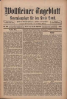 Wollsteiner Tageblatt: Generalanzeiger f&uuml;r den Kreis Bomst: mit der Gratis-Beilage: "Bl&auml;tter und Bl&uuml;ten" 1910.09.15 Nr216