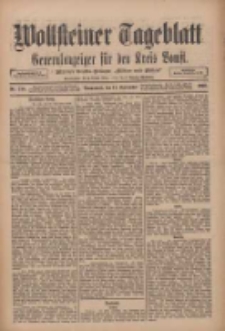 Wollsteiner Tageblatt: Generalanzeiger f&uuml;r den Kreis Bomst: mit der Gratis-Beilage: "Bl&auml;tter und Bl&uuml;ten" 1910.09.17 Nr218