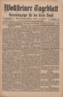 Wollsteiner Tageblatt: Generalanzeiger f&uuml;r den Kreis Bomst: mit der Gratis-Beilage: "Bl&auml;tter und Bl&uuml;ten" 1910.09.22 Nr222
