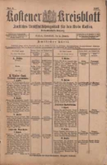 Kostener Kreisblatt: amtliches Veröffentlichungsblatt für den Kreis Kosten 1897.01.02 Jg.32 Nr1