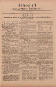 Kostener Kreisblatt: amtliches Veröffentlichungsblatt für den Kreis Kosten 1897.04.12 Extra Blatt