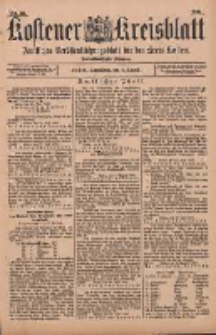 Kostener Kreisblatt: amtliches Veröffentlichungsblatt für den Kreis Kosten 1897.08.07 Jg.32 Nr32