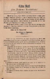 Kostener Kreisblatt: amtliches Ver&ouml;ffentlichungsblatt f&uuml;r den Kreis Kosten 1897.10.20 Extra Blatt