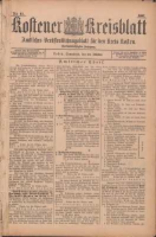 Kostener Kreisblatt: amtliches Ver&ouml;ffentlichungsblatt f&uuml;r den Kreis Kosten 1897.10.23 Jg.32 Nr43