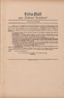 Kostener Kreisblatt: amtliches Ver&ouml;ffentlichungsblatt f&uuml;r den Kreis Kosten 1899.03.22 Extra Blatt