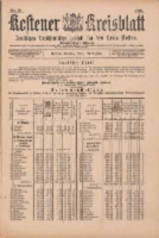 Kostener Kreisblatt: amtliches Ver&ouml;ffentlichungsblatt f&uuml;r den Kreis Kosten 1899.04.11 Jg.34 Nr29