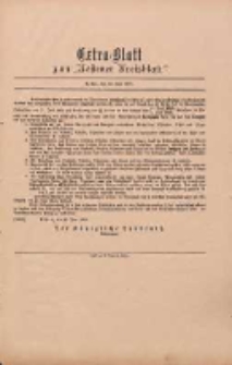Kostener Kreisblatt: amtliches Ver&ouml;ffentlichungsblatt f&uuml;r den Kreis Kosten 1899.06.22 Extra Blatt