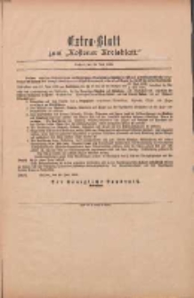 Kostener Kreisblatt: amtliches Ver&ouml;ffentlichungsblatt f&uuml;r den Kreis Kosten 1899.06.28 Extra Blatt
