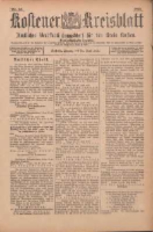 Kostener Kreisblatt: amtliches Veröffentlichungsblatt für den Kreis Kosten 1899.06.30 Jg.34 Nr52