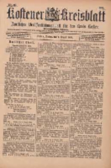 Kostener Kreisblatt: amtliches Ver&ouml;ffentlichungsblatt f&uuml;r den Kreis Kosten 1899.08.04 Jg.34 Nr62