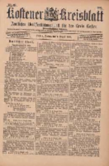 Kostener Kreisblatt: amtliches Veröffentlichungsblatt für den Kreis Kosten 1899.08.04 Jg.34 Nr62