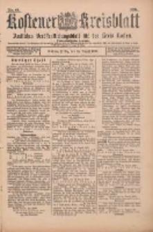 Kostener Kreisblatt: amtliches Ver&ouml;ffentlichungsblatt f&uuml;r den Kreis Kosten 1899.08.25 Jg.34 Nr68