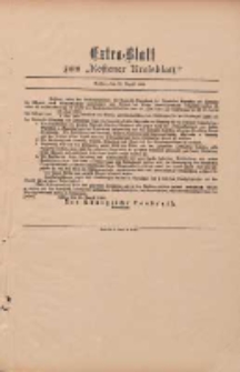 Kostener Kreisblatt: amtliches Veröffentlichungsblatt für den Kreis Kosten 1899.08.31 Extra Blatt