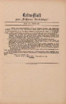 Kostener Kreisblatt: amtliches Veröffentlichungsblatt für den Kreis Kosten 1899.09.07 Extra Blatt