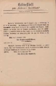 Kostener Kreisblatt: amtliches Ver&ouml;ffentlichungsblatt f&uuml;r den Kreis Kosten 1899.09.13 Extra Blatt