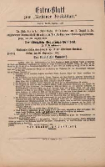Kostener Kreisblatt: amtliches Ver&ouml;ffentlichungsblatt f&uuml;r den Kreis Kosten 1899.09.16 Extra Blatt