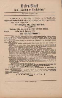 Kostener Kreisblatt: amtliches Veröffentlichungsblatt für den Kreis Kosten 1899.09.16 Extra Blatt
