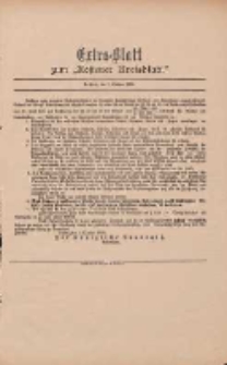 Kostener Kreisblatt: amtliches Ver&ouml;ffentlichungsblatt f&uuml;r den Kreis Kosten 1899.10.07 Extra Blatt