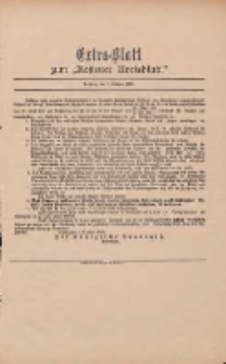 Kostener Kreisblatt: amtliches Veröffentlichungsblatt für den Kreis Kosten 1899.10.07 Extra Blatt