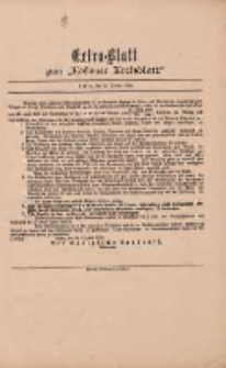 Kostener Kreisblatt: amtliches Ver&ouml;ffentlichungsblatt f&uuml;r den Kreis Kosten 1899.10.28 Extra Blatt