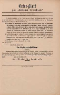 Kostener Kreisblatt: amtliches Ver&ouml;ffentlichungsblatt f&uuml;r den Kreis Kosten 1899.10.30 Extra Blatt