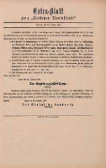 Kostener Kreisblatt: amtliches Veröffentlichungsblatt für den Kreis Kosten 1899.10.30 Extra Blatt