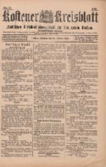 Kostener Kreisblatt: amtliches Ver&ouml;ffentlichungsblatt f&uuml;r den Kreis Kosten 1899.10.31 Jg.34 Nr87