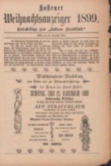 Kostener Kreisblatt: amtliches Ver&ouml;ffentlichungsblatt f&uuml;r den Kreis Kosten 1899.12.15 Extra Beilage