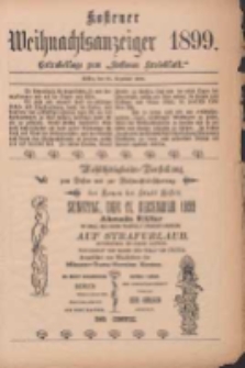 Kostener Kreisblatt: amtliches Veröffentlichungsblatt für den Kreis Kosten 1899.12.15 Extra Beilage