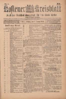 Kostener Kreisblatt: amtliches Ver&ouml;ffentlichungsblatt f&uuml;r den Kreis Kosten 1900.01.09 Jg.35 Nr3