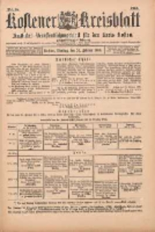 Kostener Kreisblatt: amtliches Ver&ouml;ffentlichungsblatt f&uuml;r den Kreis Kosten 1900.02.20 Jg.35 Nr15