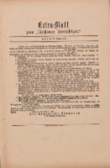 Kostener Kreisblatt: amtliches Ver&ouml;ffentlichungsblatt f&uuml;r den Kreis Kosten 1900.02.28 Extra Blatt