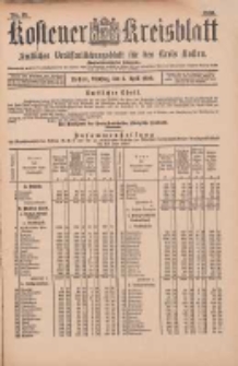 Kostener Kreisblatt: amtliches Ver&ouml;ffentlichungsblatt f&uuml;r den Kreis Kosten 1900.04.03 Jg.35 Nr27