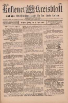 Kostener Kreisblatt: amtliches Ver&ouml;ffentlichungsblatt f&uuml;r den Kreis Kosten 1900.04.13 Jg.35 Nr30