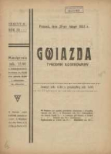 Gwiazda: tygodnik narodowy ilustrowany 1921.02.20 R.20 Nr8