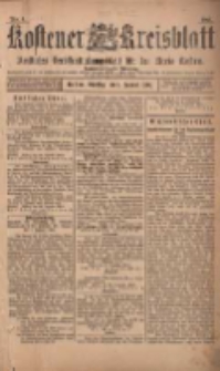Kostener Kreisblatt: amtliches Ver&ouml;ffentlichungsblatt f&uuml;r den Kreis Kosten 1901.01.01 Jg.36 Nr1