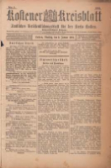 Kostener Kreisblatt: amtliches Ver&ouml;ffentlichungsblatt f&uuml;r den Kreis Kosten 1901.01.08 Jg.36 Nr3