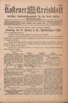 Kostener Kreisblatt: amtliches Ver&ouml;ffentlichungsblatt f&uuml;r den Kreis Kosten 1901.01.15 Jg.36 Nr5