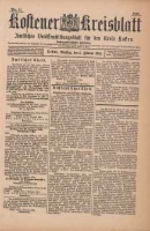 Kostener Kreisblatt: amtliches Ver&ouml;ffentlichungsblatt f&uuml;r den Kreis Kosten 1901.02.05 Jg.36 Nr11