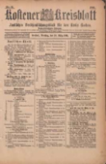 Kostener Kreisblatt: amtliches Ver&ouml;ffentlichungsblatt f&uuml;r den Kreis Kosten 1901.03.19 Jg.36 Nr23